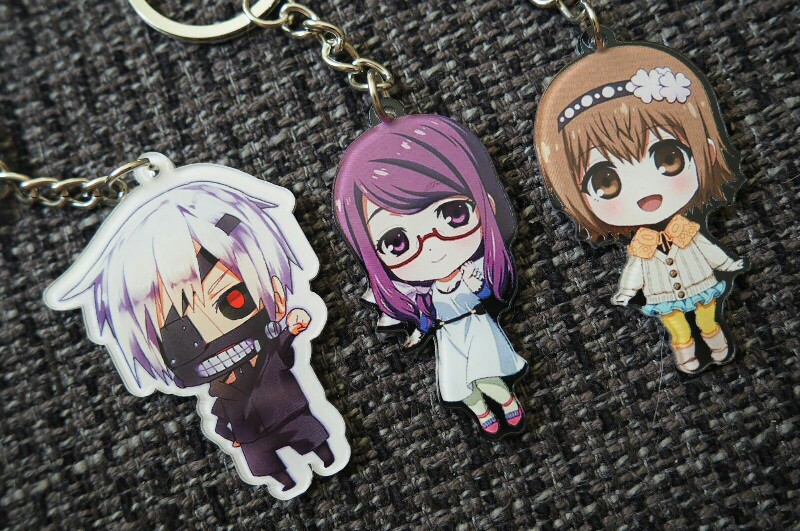 Cute Tokyo ghouls acrylic Keychain Pendant Car Key Chain Key Accessories Kaneki  Japanese Cartoon Collection Best Gift LTX1