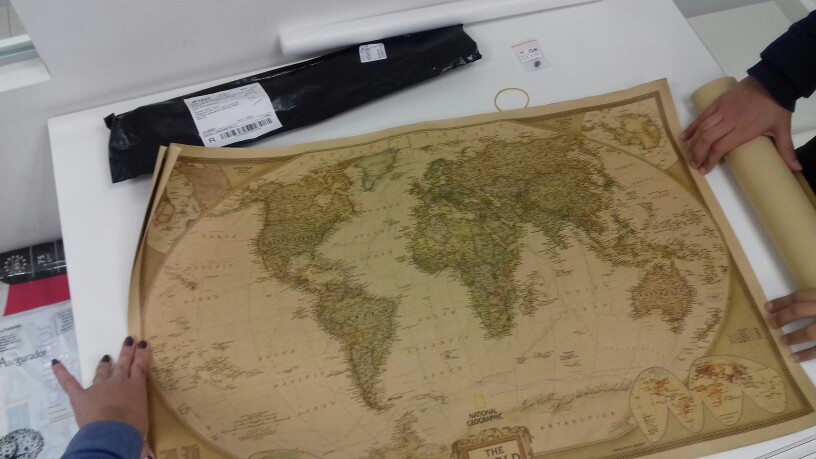 Vintage Retro Matte Kraft Paper World Map Antique Poster Wall Sticker Home Decora 72.5*47.5CM