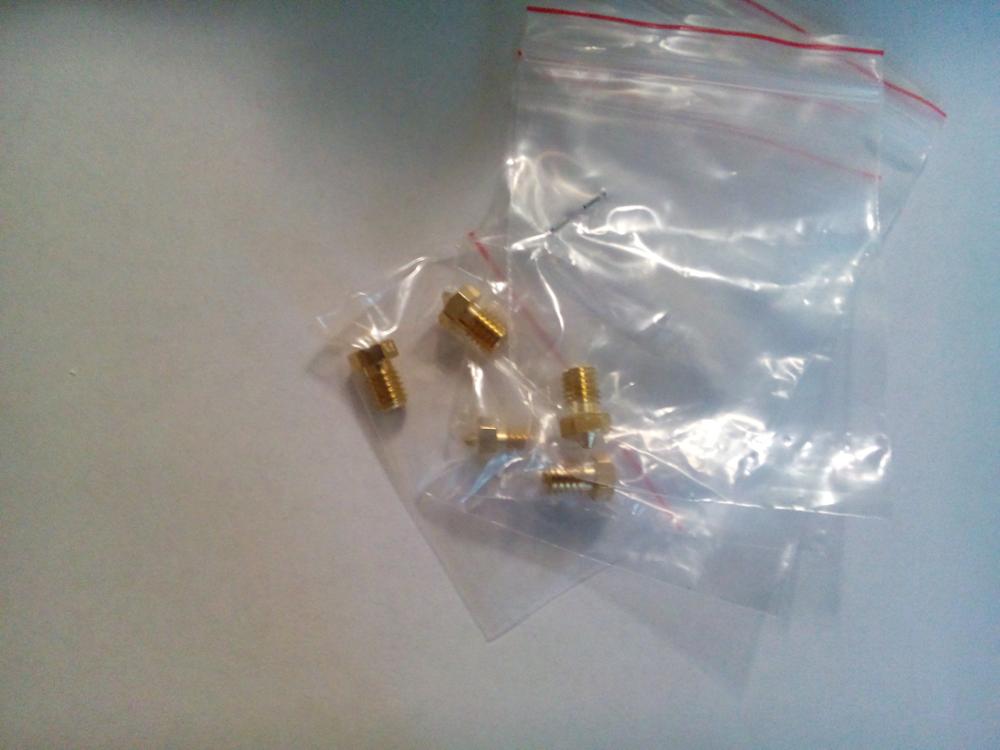 5pcs 3D printer V6&V5  Extruder  J-Head Brass Nozzle Print Head for 1.75mm with size  0.2/0.3/0.4/0.5/0.8mm