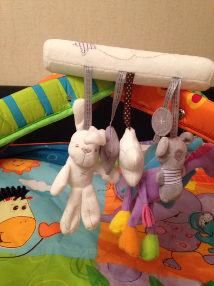 Cute Baby Mobile Musical Crid Bed Toy Newborn Bear Plush Stuffed Rattles For Stroller Baby Toys 0-12 Months -- BYC030 PT30