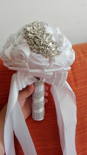 Gorgeous crystal Wedding Bouquet Red Brooch bouquet wedding accessories Bridesmaid artifical Wedding flowers Bridal Bouquets FE8