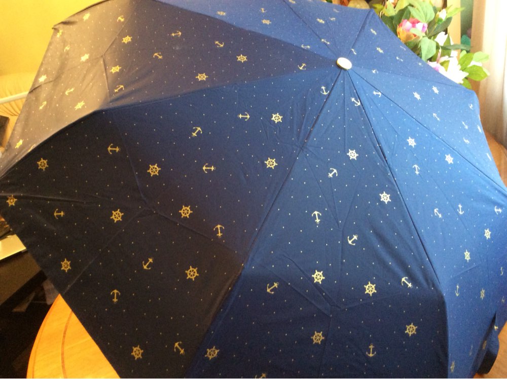 Quality Automatic Folding Rain Umbrella Women Anti-uv Protection Sunscreen Windproof Ultra-light Small Fresh Ship Anchor Parasol