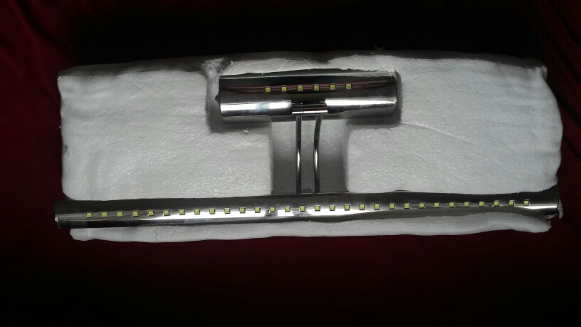 wholesale 55cm 7W Bathroom LED Mirror Light AC85-265V SMD5050 Stainless Steel Dressing Table Sconces LED Wall Lamps with Switch