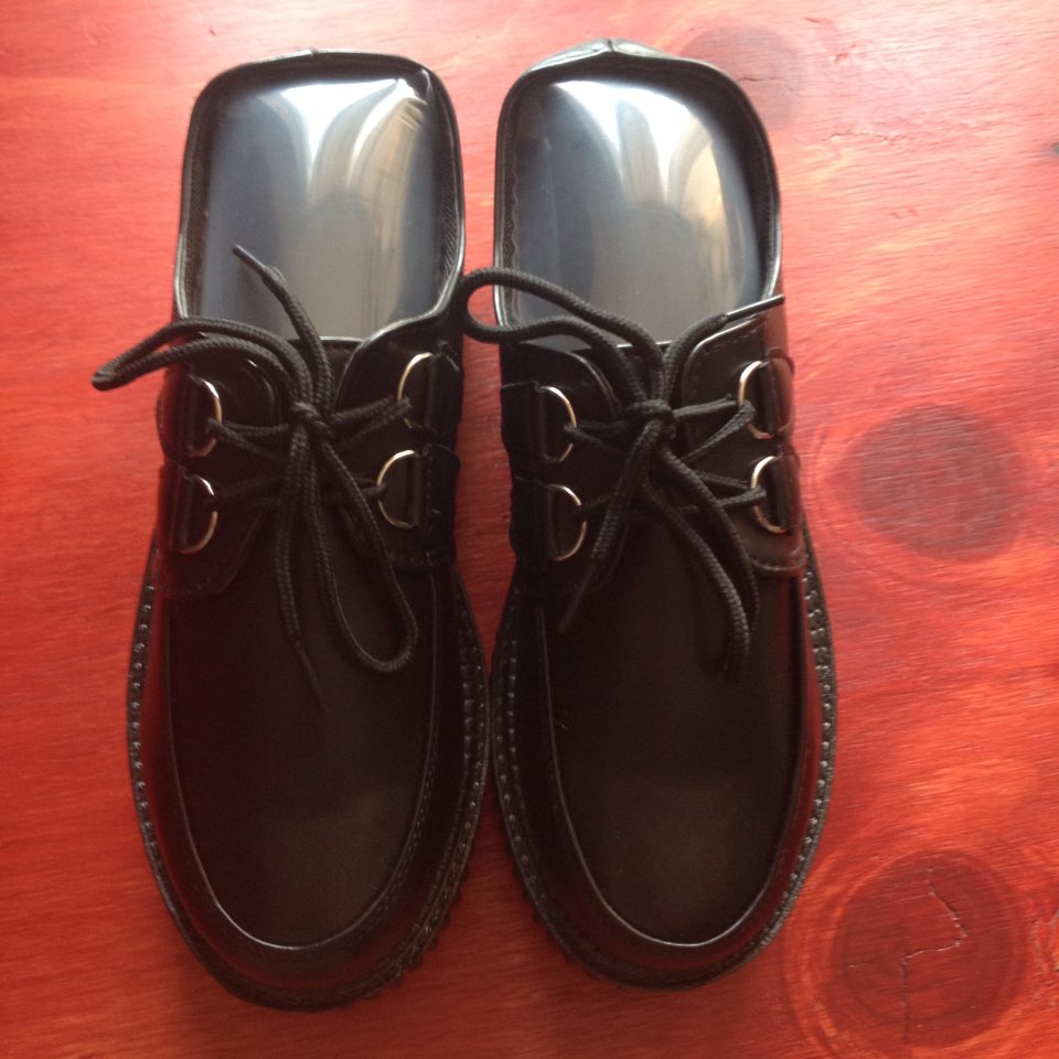 Creepers Shoes Women Flats Shoes Lace Up Creepers Platform Shoes Zapatos Mujer Suede Black Ladies Shoes