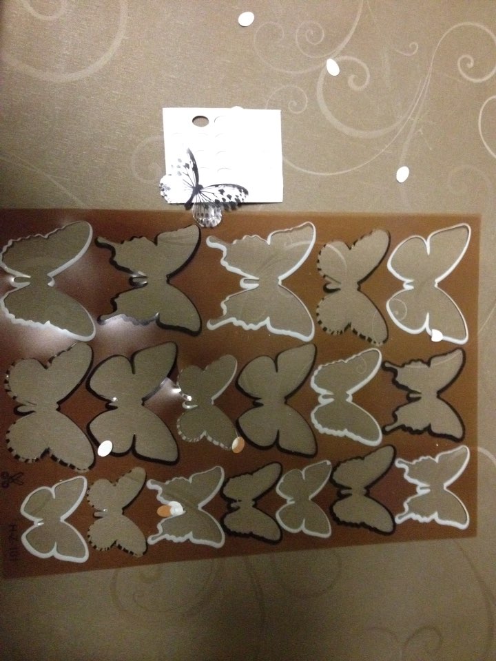 Crystal 18Pcs 3D Butterflies DIY home decor wall stickers for kids room Christmas party decoration kitchen refrigerator decal