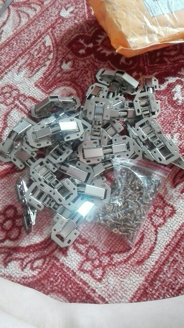 10PCS NAIERDI-A99 90 Degree 3 Inch No-Drilling Hole Cabinet Bridge Shaped Spring Frog Hinge Full Overlay Cupboard Door Hinges