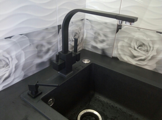 Promotion Wholesale New Osmosis 100% Copper Swivel Square Style Sink Mixer Drinking Water Kitchen Faucet 3 Way Water Filter Tap