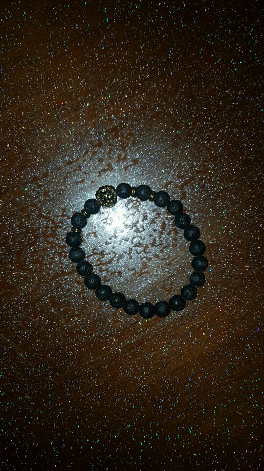 Wholesale Antique Gold Plated Buddha Leo Lion Head Bracelet Black Lava Stone Beaded Bracelets For Men Women Pulseras Hombre N4-3