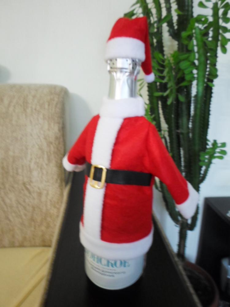 Christmas Bag Red Wine Bottle Cover Bag cap Christmas Dinner Table Decoration Home Party Decors Santa Claus Christmas Decoration