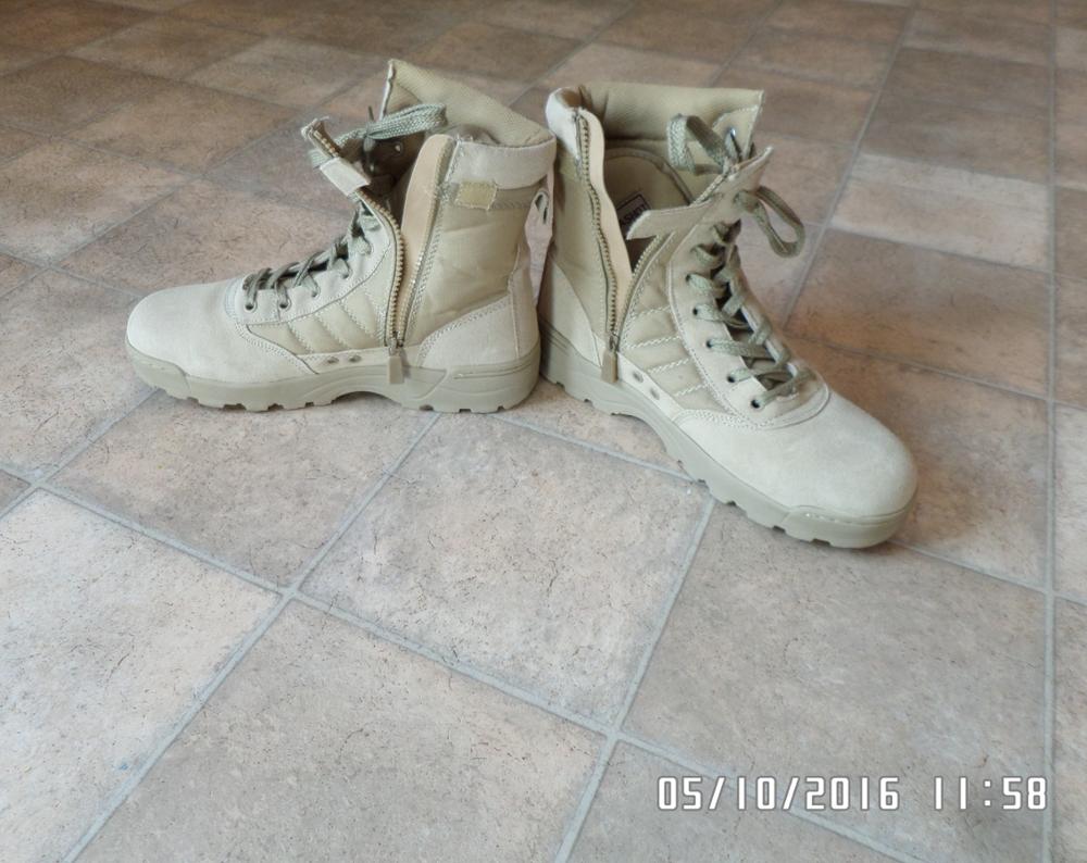 Military Tactical Combat Outdoor Sport Army Men Boots Desert Botas Hiking Autumn Shoes Travel Leather High Boots Male
