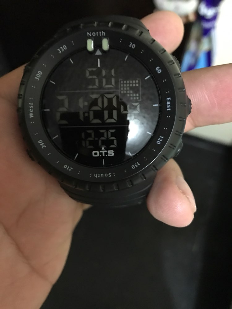 Top Brand OTS Cool Black Mens Fashion Large Face LED Digital Swimming Climbing Outdoor Man Sports Watches Christmas Boys Gift