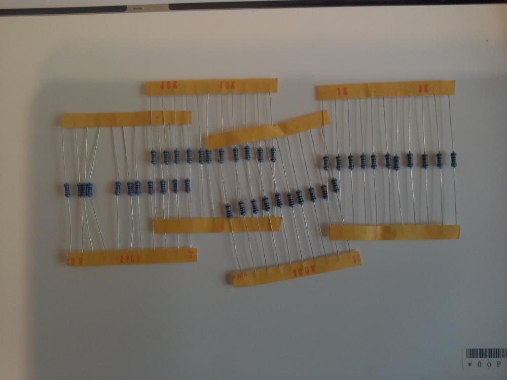 50pcs 1K 10K 100K 220 Ohm 1/4W Metal Film Resistor and Led KIT for Raspberry Pi / Arduino