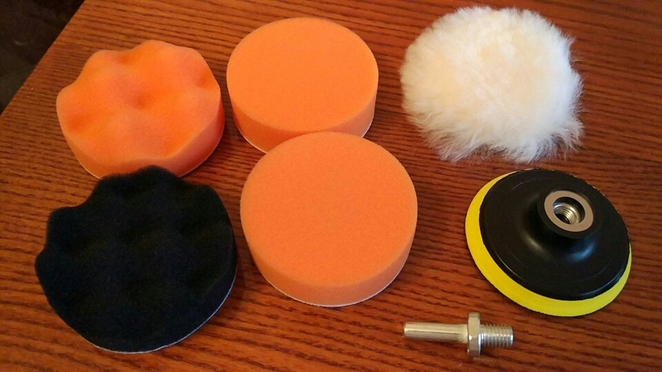 Hot Worldwide 7pcs/set 3 inch Buffing Pad Auto Car Polishing sponge Wheel Kit With M10 Drill Adapter Buffer Dropping Shipping~