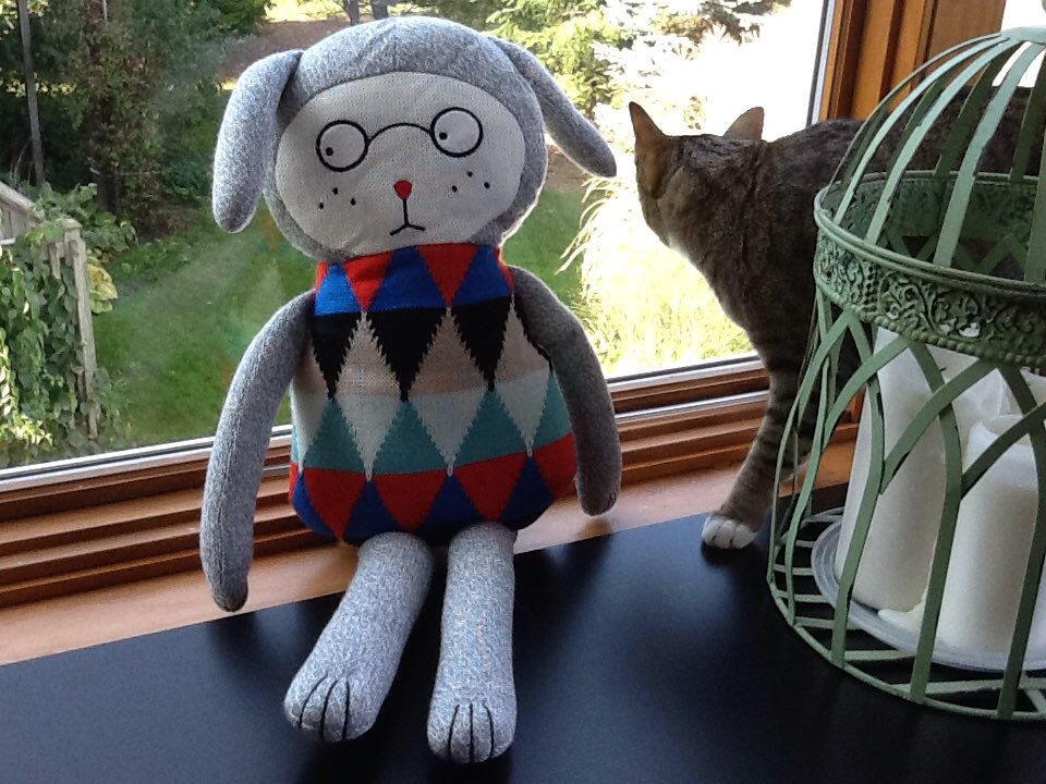 Wholesale hot style in Denmark and lovely knitting wool rabbit doll - LUCKY BOY SUNDAY  WJ015-022