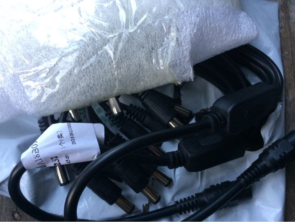 CCTV Cable 2.1mm 1 to 8 Port Power Splitter Cable Pigtails 12v power supply Cable CCTV Security Camera Accessories  FC
