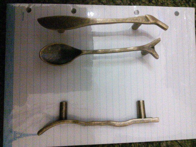 3pcs/set Bronze Spoon Knife Fork Kitchen Cabinet handles Cupboard Closet Drawer knobs Pulls Bars