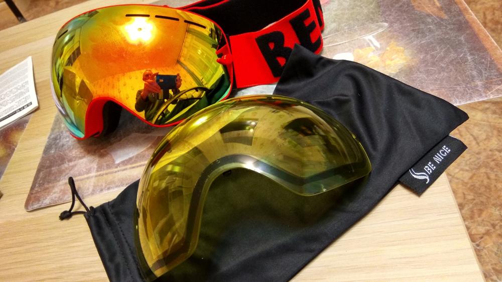 2016 New Brand Double Anti-fog Big Spherical Skiing Goggles Professional Ski Eyewear Unisex Snow Goggles with Night Vision Lens