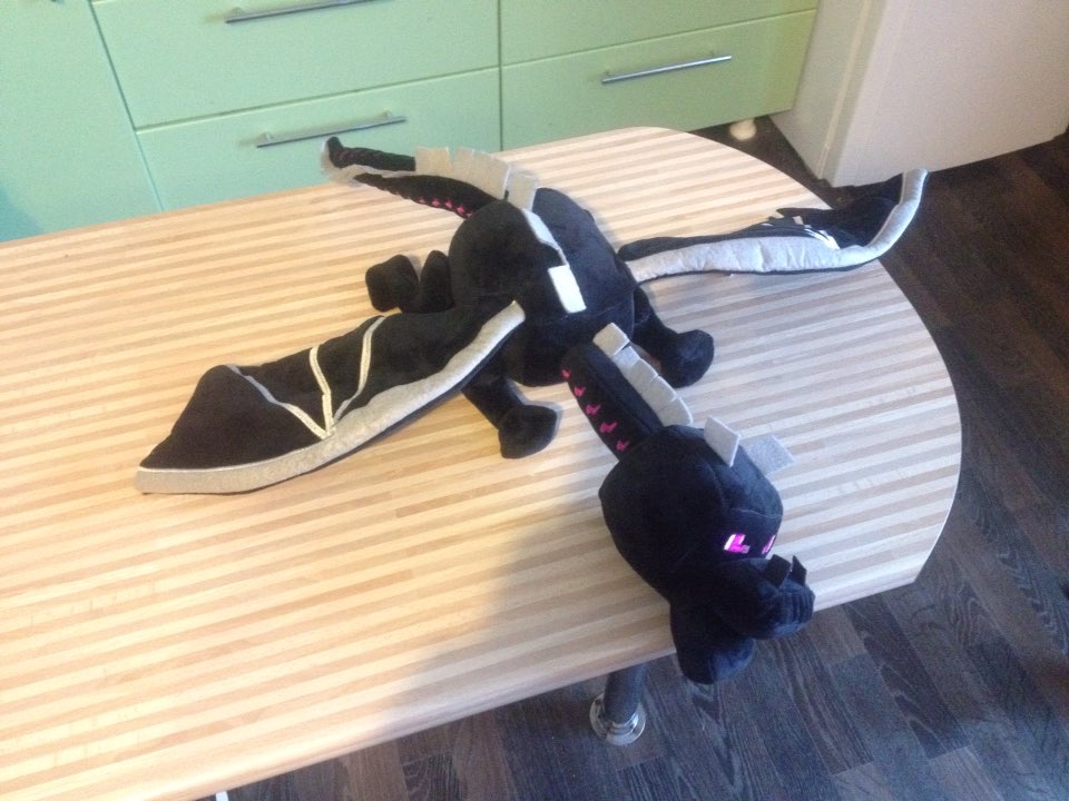 60cm Huge Minecraft Ender Dragon Enderdragon Anime Plush Toys Soft Black Minecraft Dragon Toys Minecraft Plush Toys