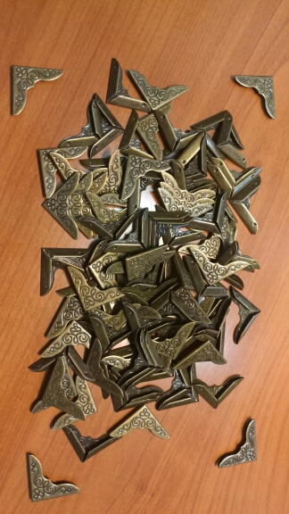 Shirt collar angle, book corner, 23mm bronze color, 100pcs/lot, DIY collar/ book angle/photo frame accessories Tool Part