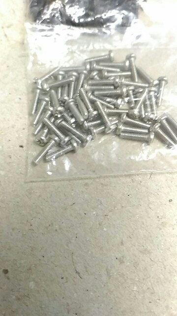 50pcs/Set M2 Stainless Steel Screw 2mm Cross Screws Round Head Plain End Phillips Plain Self-tapping Screw Hot Fasteners