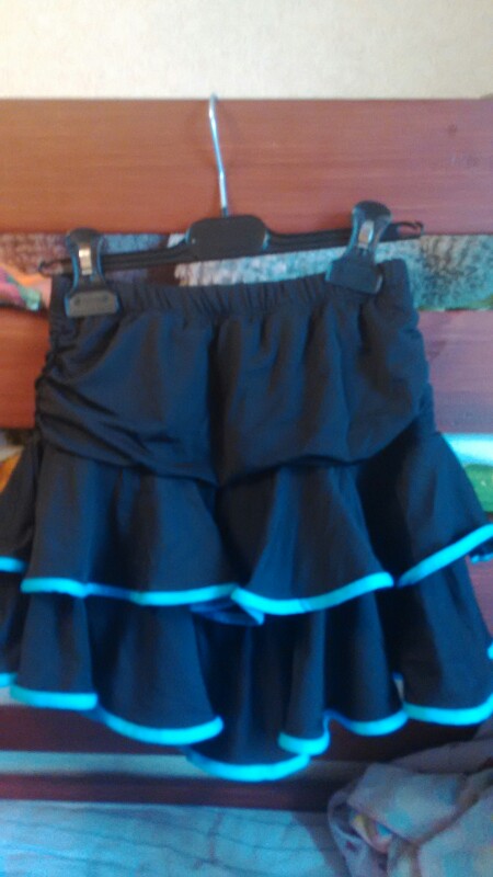 Girls Latin Dance Skirt Ballroom Samba Chacha Dancing Dress inside with shorts Kids Mini Skirt