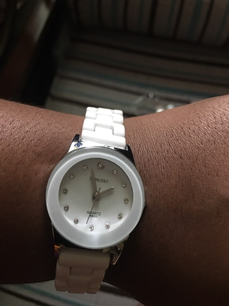 Hight Grade White Ceramic Water Resistant Business Fashion Dress Women Man WristWatches Lady Couple Gift Rhinestone Casual watch