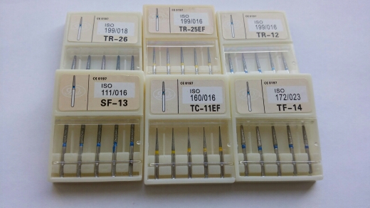 Tracking# 50pcs/10Boxes New Dental Diamond Burs Drill Dental Burs Dia-burs for High Speed Handpiece Medium FG 1.6M Fast Shipping
