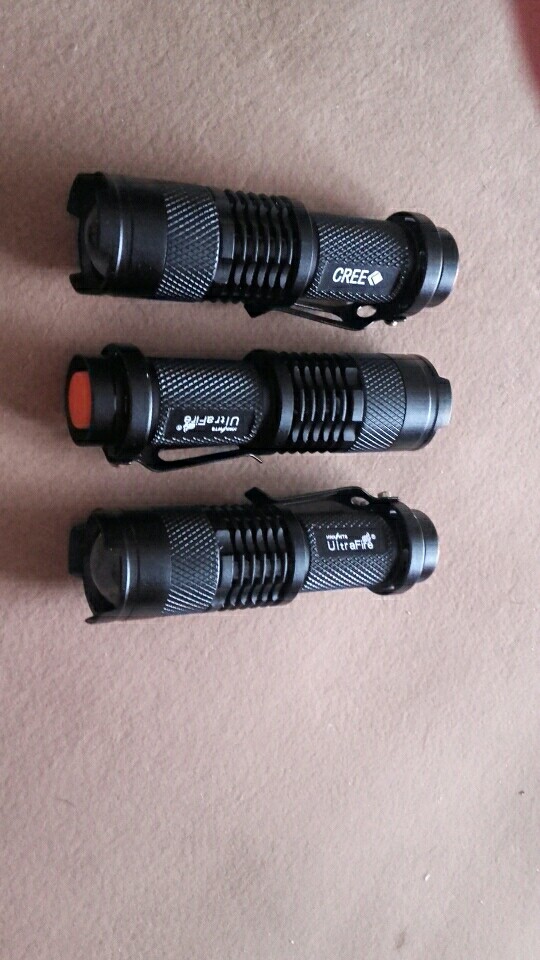 Free Shipping Hot Black CREE 2000lm Mini Black Brand Waterproof LED Flashlight 3 Modes Zoomable LED Torch penlight