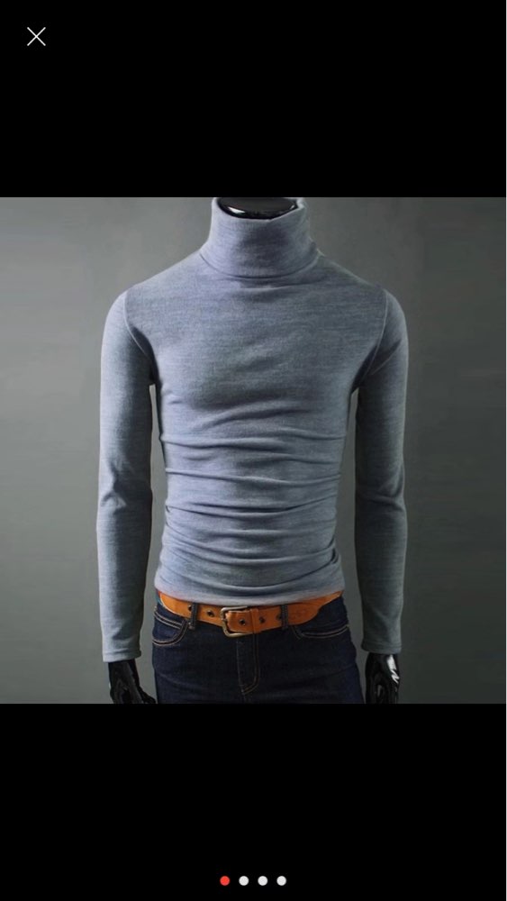 Men Winter Solid Turtleneck Sweater Male Autumn high collar Pullovers Thin and Soft Casual sweater Size 2XL