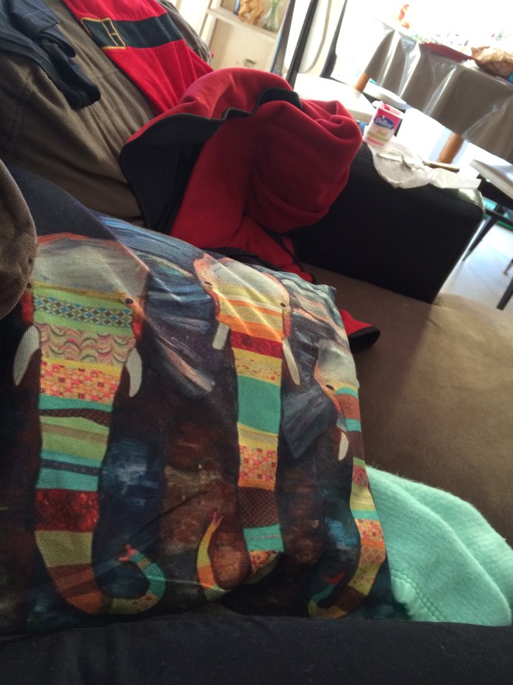 Fashion Colorful Elephant Printed Modern Minimalist Linen Cotton Cushion For Sofa Home Decorative Pillow Throw Almofadas Cojines