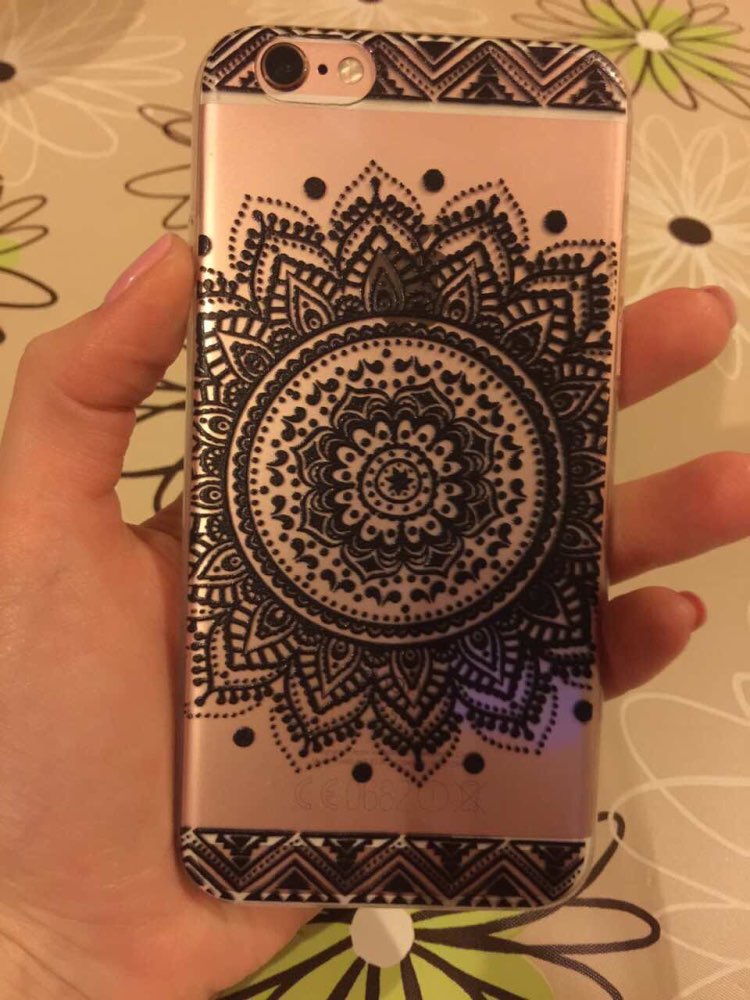 2016 New Phone Case Cover For iPhone 6 6S Soft Silicon Black Colorful Hollow transparent HENNA OJIBWE DREAM CATCHER Ethnic Triba