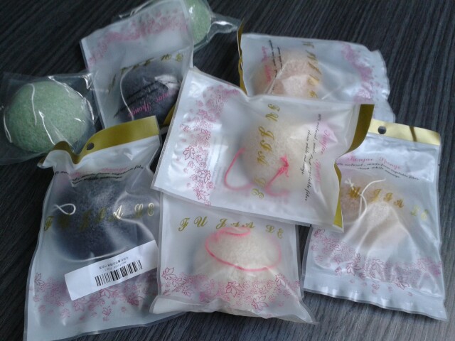 1pcs Natural Konjac Konnyaku Facial Puff Face Wash Cleansing Sponge Green Pink White 3color available