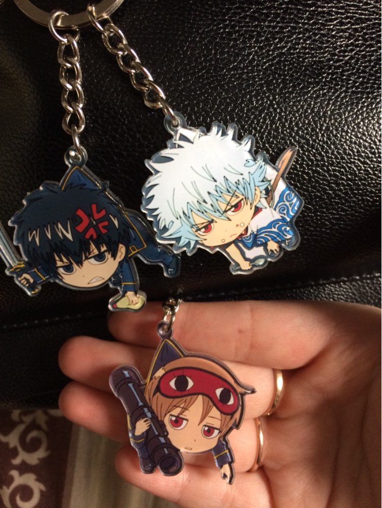 Gintama acrylic Keychain Pendant Car Key Chain Key Accessories Cute Japanese Cartoon Collections 7 Styles YH003 LTX1