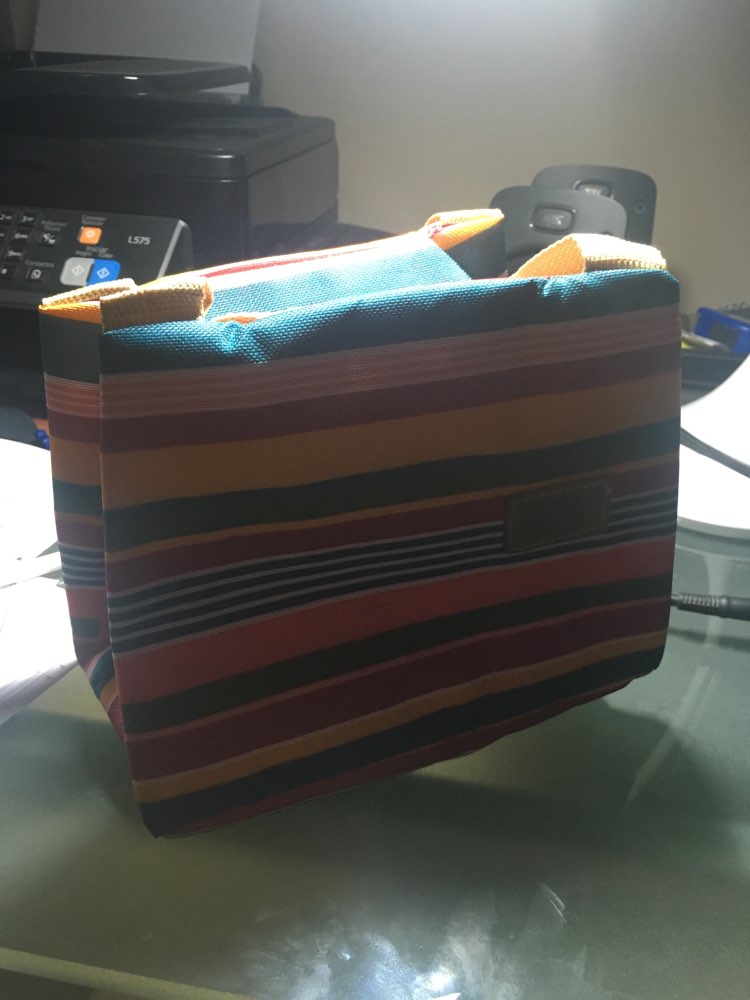 Insulated Neoprene Lunch Bag Canvas Stripe Thermal Bags Kids Baby Tote Picnic Lunchbox lunch package convenient portable