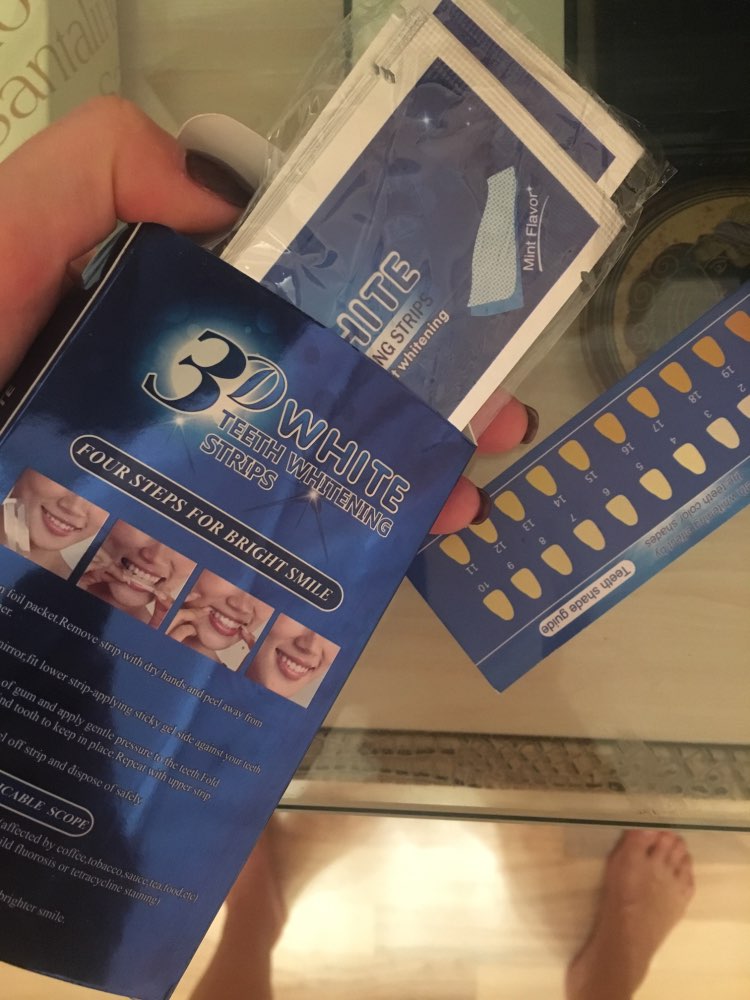 AZDENT 14 Pouches/28 Strips 3D Teeth Whitening Strips Whitestrips Tooth Whitener Profession Whitening Bleaching Advanced Strips