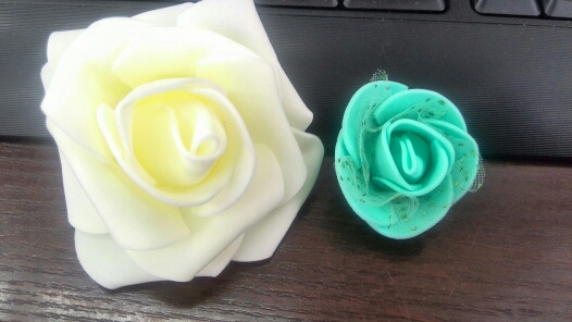 10PCS/lot 6.5cm Multicolor Artificial Crimping Foam rose head Use For Wedding Decoration DIY Wreaths Craft Gift Supplies