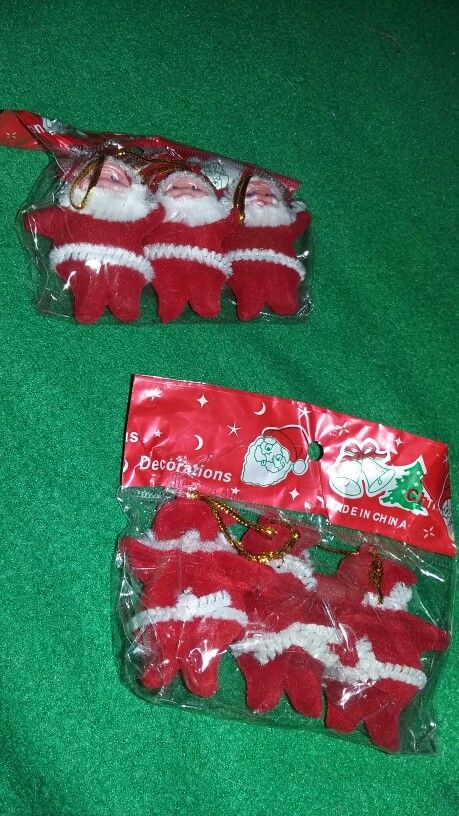 6pcs Hot Xmas Santa Claus Pendant Ornament Festival Party Hanging Decoration