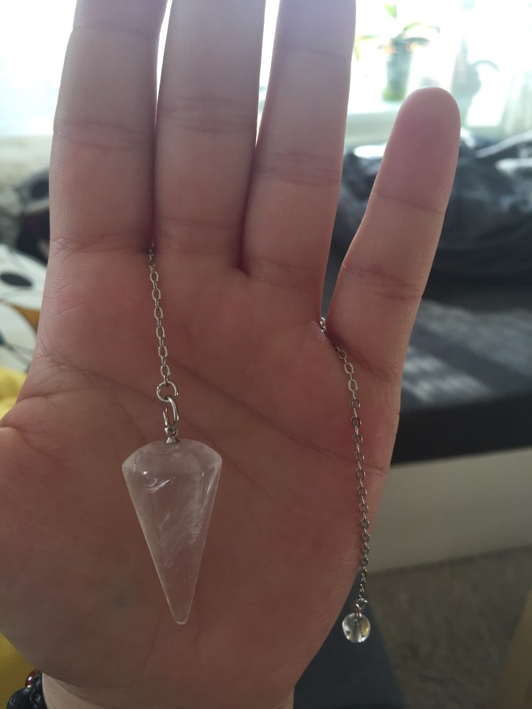 Natural Stone Crystal Faceted Wicca Pendulum Pyramid Healing Chakra Dowsing Pendant