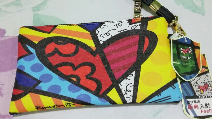 Purchase BRITTO PU Coin Purse For iphone 6S Plus & Credit Card 2016 Hot Sales Casual Colored Graffiti Clutch Zipper Coin Pocket