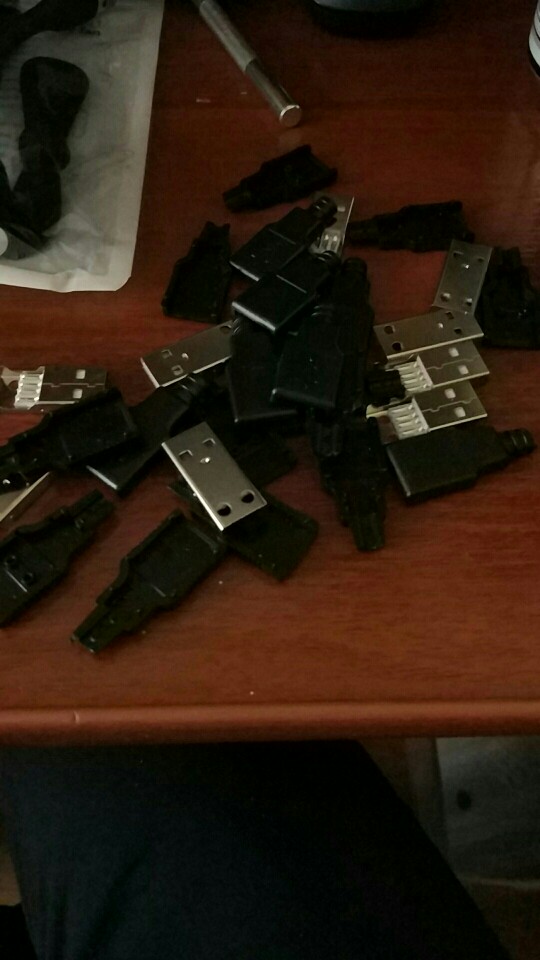 IMC hot New 10pcs Type A Male USB 4 Pin Plug Socket Connector With Black Plastic Cover
