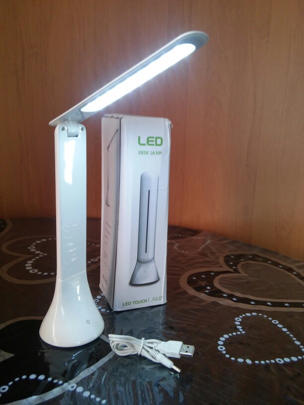 USB Rechargeable Touch Sensor LED Desk Table Light Dimmable Foldable Lamp LED Reading Light Table Lamp Free Shipping