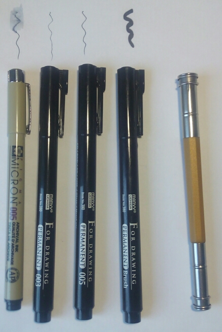 Japan Marvy Paint brush oil fine point sketch liner pen drawing needle pen hand-drawn animation model soft brush comics DP012