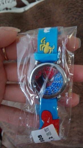 Hot New Fashion Rubber Blue Cartoon Child Boys Kid Chilren Analog Quartz Spider Man Marvel Wrist Watch