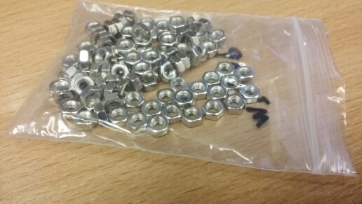 100pcs M2 M2.5 M3 DIN934 carbon steel hex nut hexagon nuts hw010