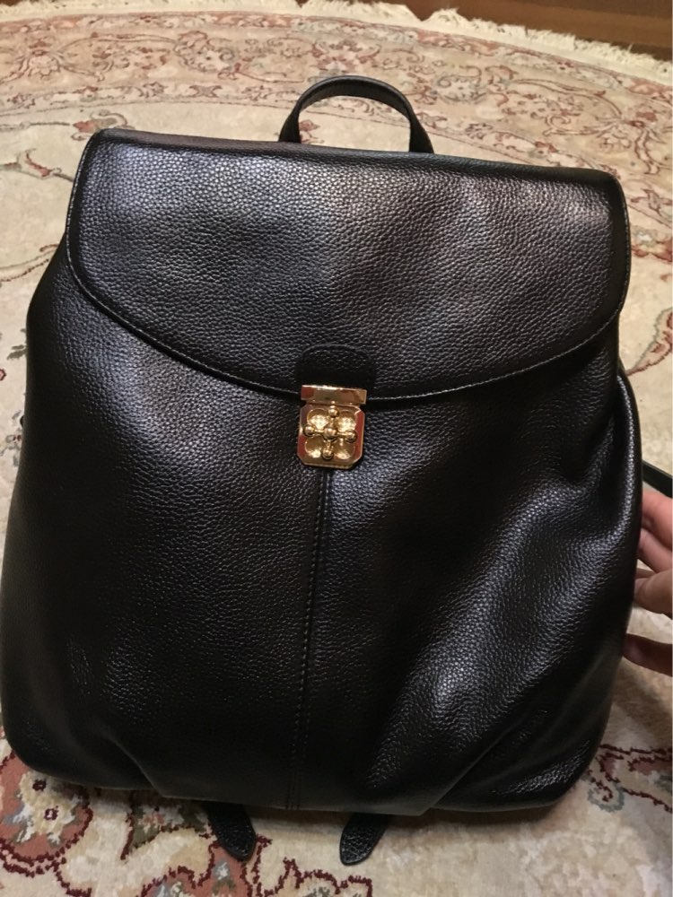 Preppy Genuine Leather Women Backpack Real Leather Backpack Fashion School Bag Laptop Bag Large Elegant QW8366 BIG