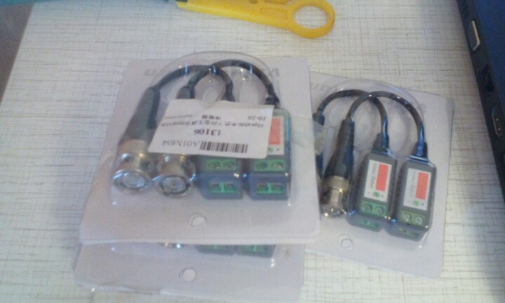 Hight Quality 10x CCTV Camera Passive Video Balun Transceiver BNC Connector Coaxial Cable   FC