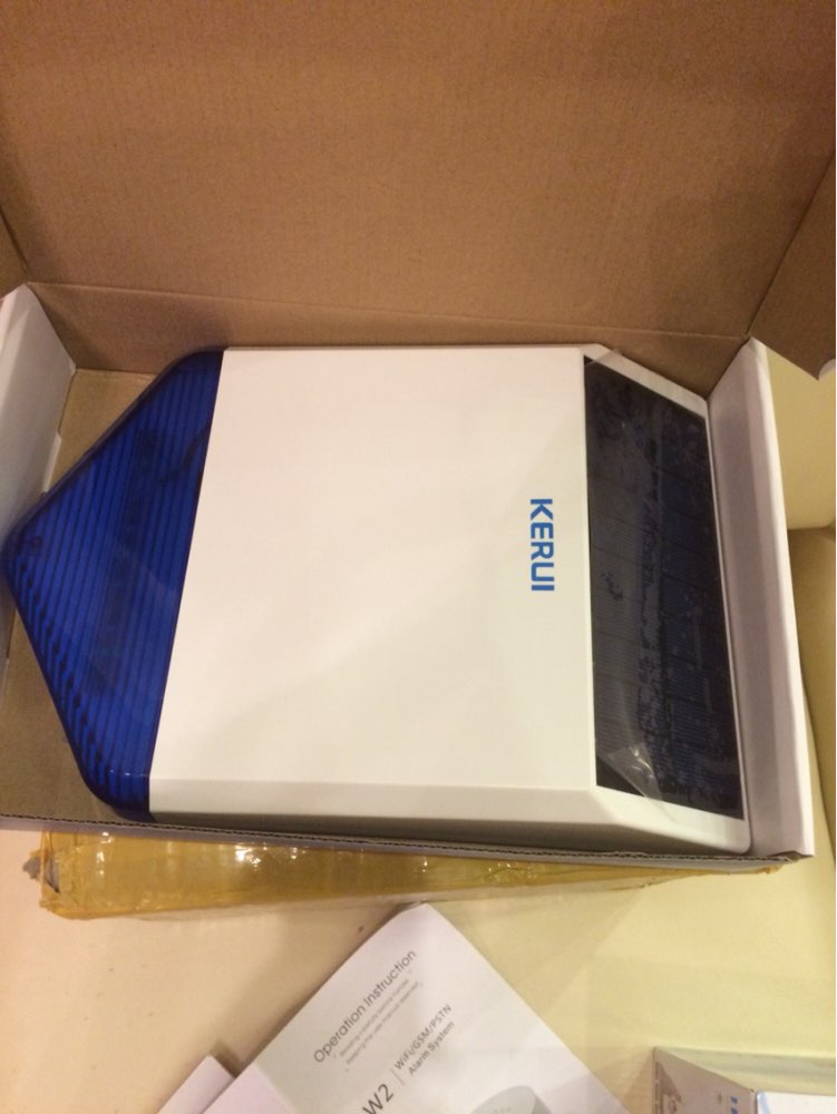 Original KERUI wireless outdoor Solar siren panel KR-SJ1 For KERUI Alarm System security with flashing response sound