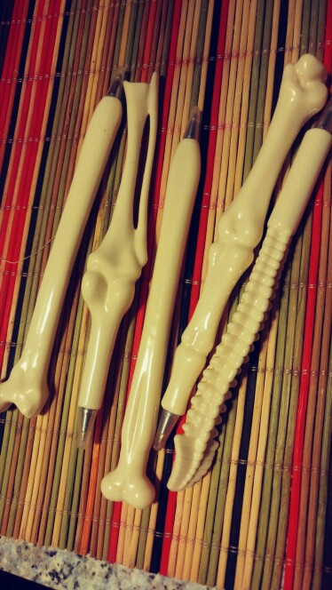 5Pcs Novelty Bone Ballpoint Ball Pen Radiographer Nurse Student Stationery Gift