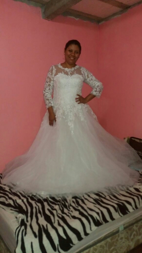 9036 2016 lace White Ivory A-Line Wedding Dresses for bride gown Appliques Vintage plus size maxi Customer made size 2-28W