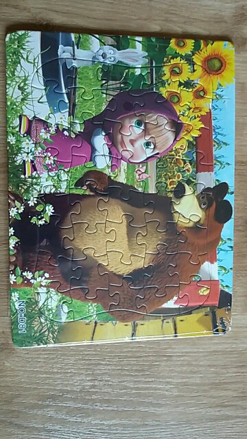 3D Paper jigsaw puzzles for children kids toys brinquedos Masha and Bear toys for children Baby toys educational Puzles 28*21CM